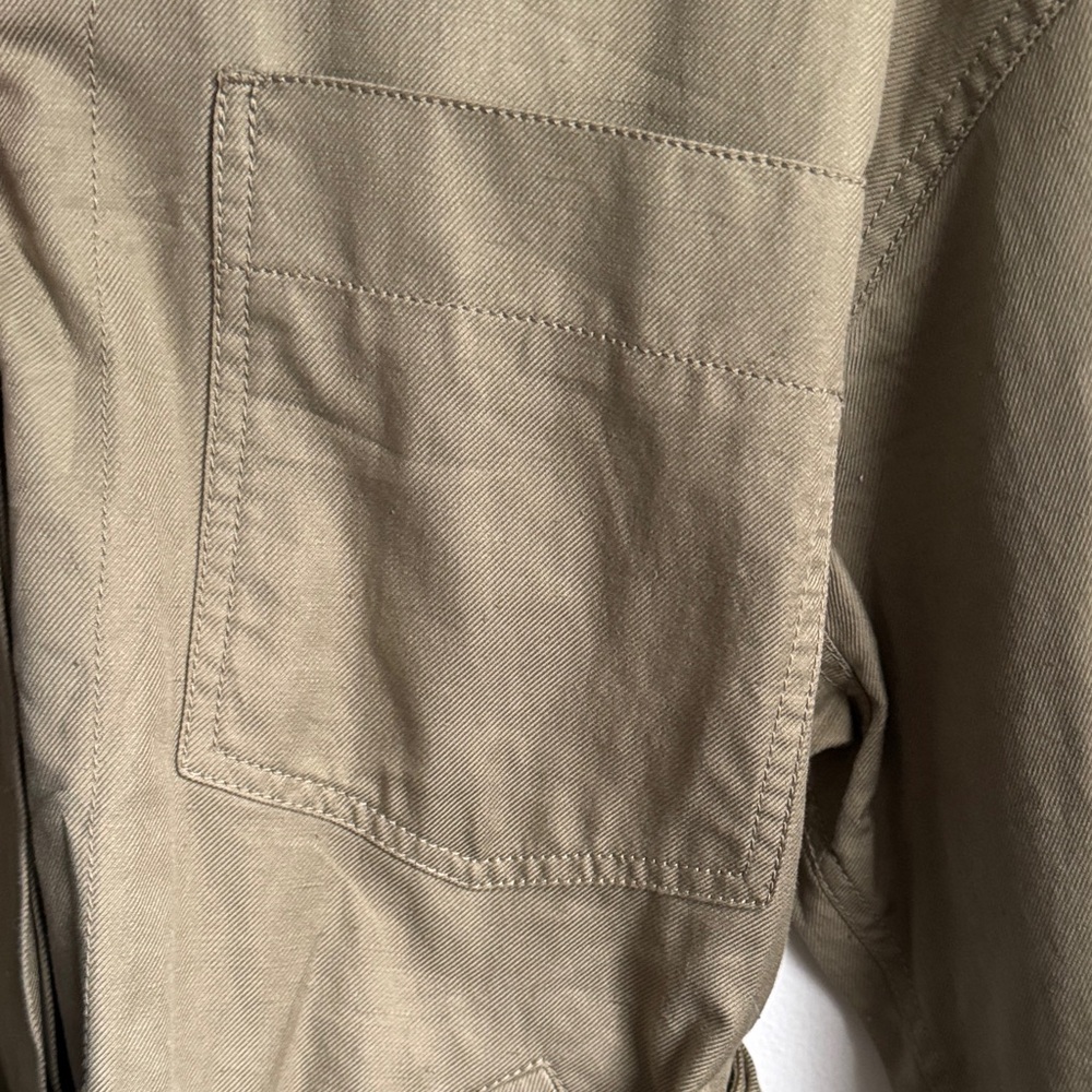 Isabel Marant Olive Belted Trench Coat Sz 44 - Picture 6 of 9